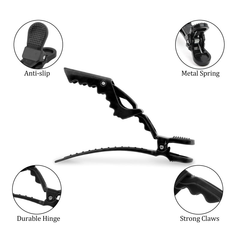 Amariver 30-Pack Alligator Hair Clips for Styling - Professional Non-Slip Hair Clamps for Women & Girls (Black) - Image 3